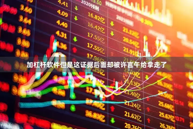 加杠杆软件但是这证据后面却被许言午给拿走了